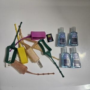 Colorful Hand Sanitizer Holders and Bottles